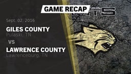 Recap: Giles County  vs. Lawrence County  2016
