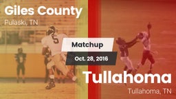 Matchup: Giles County vs. Tullahoma  2016