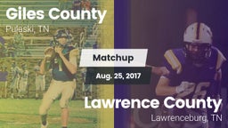 Matchup: Giles County vs. Lawrence County  2017