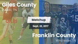 Matchup: Giles County vs. Franklin County  2017