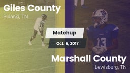 Matchup: Giles County vs. Marshall County  2017