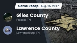 Recap: Giles County  vs. Lawrence County  2017