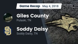 Recap: Giles County  vs. Soddy Daisy  2018