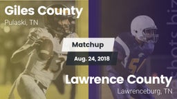 Matchup: Giles County vs. Lawrence County  2018