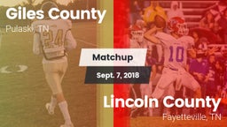 Matchup: Giles County vs. Lincoln County  2018