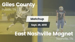 Matchup: Giles County vs. East Nashville Magnet 2018