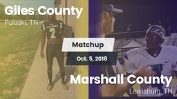 Matchup: Giles County vs. Marshall County  2018