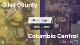Matchup: Giles County vs. Columbia Central  2020