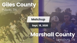 Matchup: Giles County vs. Marshall County  2020