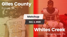 Matchup: Giles County vs. Whites Creek  2020