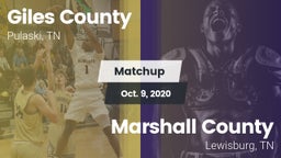 Matchup: Giles County vs. Marshall County  2020