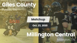Matchup: Giles County vs. Millington Central  2020