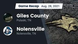Recap: Giles County  vs. Nolensville  2021