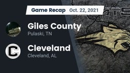Recap: Giles County  vs. Cleveland  2021