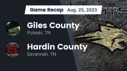 Recap: Giles County  vs. Hardin County  2023