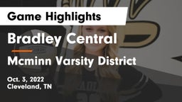Bradley Central  vs Mcminn Varsity District  Game Highlights - Oct. 3, 2022