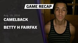 Recap: Camelback  vs. Betty H Fairfax 2016