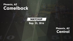 Matchup: Camelback vs. Central  2016