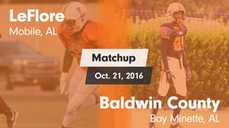 Matchup: LeFlore vs. Baldwin County  2016