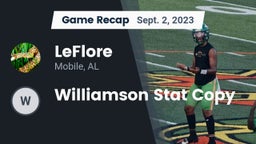Recap: LeFlore  vs. Williamson Stat Copy 2023