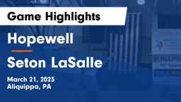 Hopewell  vs Seton LaSalle  Game Highlights - March 21, 2023