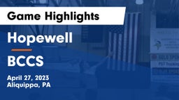 Hopewell  vs BCCS Game Highlights - April 27, 2023