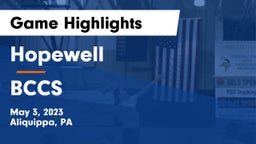 Hopewell  vs BCCS Game Highlights - May 3, 2023
