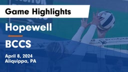 Hopewell  vs BCCS Game Highlights - April 8, 2024