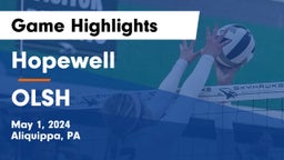 Hopewell  vs OLSH Game Highlights - May 1, 2024