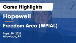 Hopewell  vs Freedom Area  (WPIAL) Game Highlights - Sept. 20, 2022