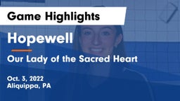 Hopewell  vs Our Lady of the Sacred Heart Game Highlights - Oct. 3, 2022