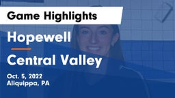 Hopewell  vs Central Valley  Game Highlights - Oct. 5, 2022