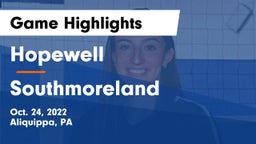 Hopewell  vs Southmoreland Game Highlights - Oct. 24, 2022