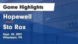 Hopewell  vs Sto Rox Game Highlights - Sept. 28, 2023
