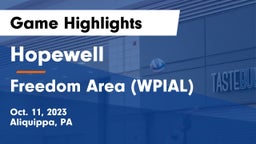 Hopewell  vs Freedom Area  (WPIAL) Game Highlights - Oct. 11, 2023