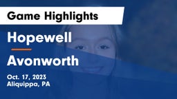 Hopewell  vs Avonworth  Game Highlights - Oct. 17, 2023