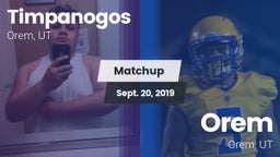 Matchup: Timpanogos vs. Orem  2019