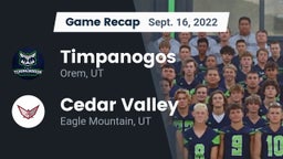 Recap: Timpanogos  vs. Cedar Valley  2022