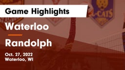 Waterloo  vs Randolph  Game Highlights - Oct. 27, 2022