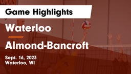Waterloo  vs Almond-Bancroft Game Highlights - Sept. 16, 2023