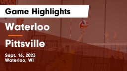 Waterloo  vs Pittsville  Game Highlights - Sept. 16, 2023
