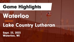 Waterloo  vs Lake Country Lutheran  Game Highlights - Sept. 23, 2023
