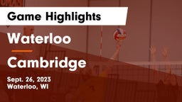 Waterloo  vs Cambridge  Game Highlights - Sept. 26, 2023