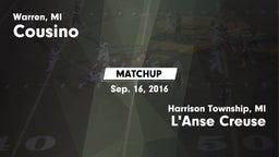 Matchup: Cousino vs. L'Anse Creuse  2016