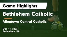 Bethlehem Catholic  vs Allentown Central Catholic  Game Highlights - Oct. 11, 2023