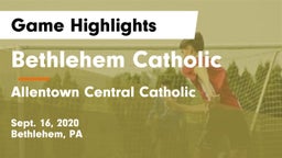 Bethlehem Catholic  vs Allentown Central Catholic  Game Highlights - Sept. 16, 2020