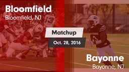 Matchup: Bloomfield vs. Bayonne  2016