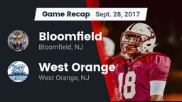 Recap: Bloomfield  vs. West Orange  2017