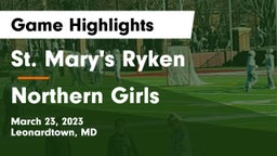 St. Mary's Ryken  vs Northern  Girls Game Highlights - March 23, 2023