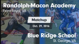 Matchup: Randolph-Macon Acade vs. Blue Ridge School 2016